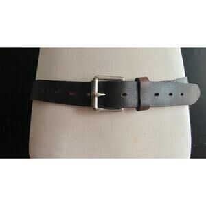 Heavy Duty Distressed Brown Leather Belt w/Roller Buckle Mens sz 48-50